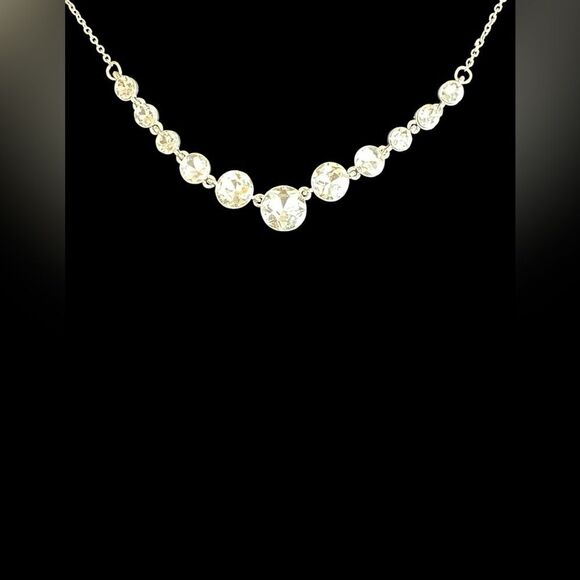 Jewelry - 54N Radiant Gold Necklace with Sparkling‎ Stones with Matching Earrings